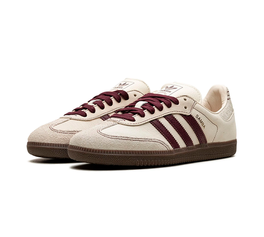 Adidas Samba OG Wonder White Maroon