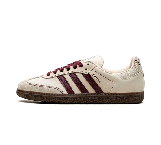 Adidas Samba OG Wonder White Maroon